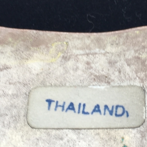 Vtg HILL TRIBE MIAO fish silver tone Necklace Thailand breastplate - Picture 4 of 4